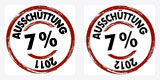 Ausschttung 2011: 7 %, Ausschttung 1. HJ 2012: 3,5 %