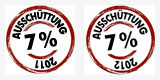 Ausschüttung 2011: 7 %, Ausschüttung 1. HJ 2012: 3,5 %